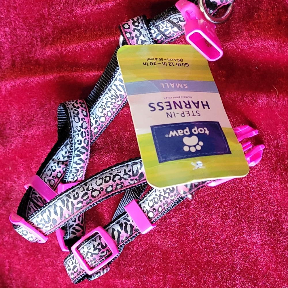 Pink Leopard Print Harness
